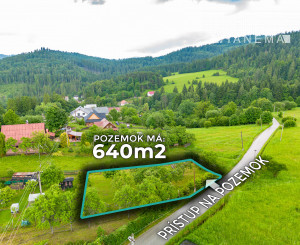 IBA U NÁS! Stavebný pozemok v obci Čierne, Čadca - 640 m²