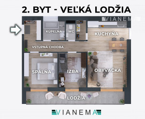 IBA U NÁS! Novostavba 3-izb. bytu s veľkou loggiou,PB