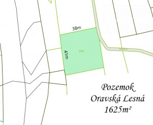 Investičný pozemok - Oravská Lesná 1.625 m²