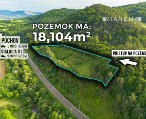 IBA U NÁS! Pozemok 1,8 ha pod lesom-Púchov-Vieska-Bezdedov