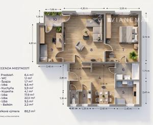 REZERVOVANÉ! 3,5-izbový tehlový byt s balkónom, Pavlovičovo námestie