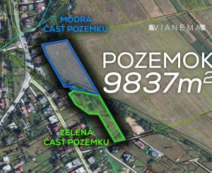 Na predaj stavebný pozemok na vilu aj podnikanie – 9837m²