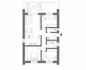 Na predaj 4 izbový rodinný dom 81m2 v projekte Medné House, LR