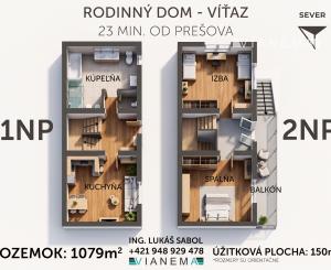 Praktický 3 izbový rodinný dom na dokončenie | Víťaz 🏡