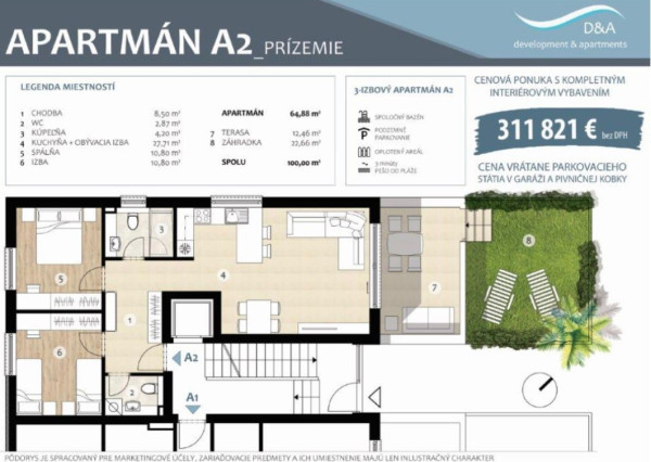 IBA U NÁS! Zariadený 3-izbový apartmán s parkovaním Vila Ugljan