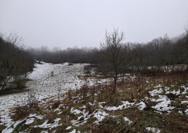 Chalupa na spoločnom pozemku pod horami nad obcou Haluzice