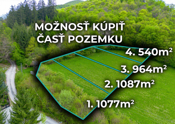 IBA U NÁS! Pozemok na stavbu chaty s výhľadom nad Belušou