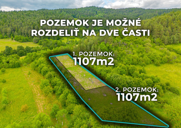 IBA U NÁS! Na predaj rekreačný pozemok v obci Udiča, 2.214m2