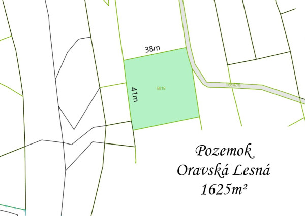 Investičný pozemok - Oravská Lesná 1.625 m²