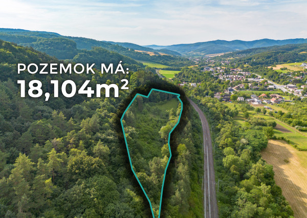 IBA U NÁS! Pozemok 1,8 ha pod lesom-Púchov-Vieska-Bezdedov