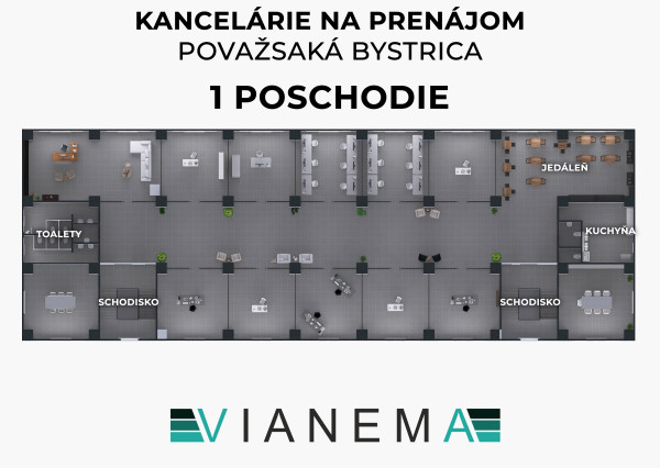 IBA U NÁS! Kancelárske priestory na prenájom v Pov.Bystrici