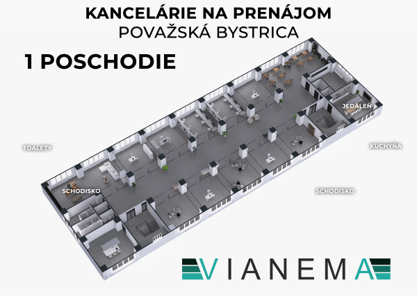 IBA U NÁS! Kancelárske priestory na prenájom v Pov.Bystrici