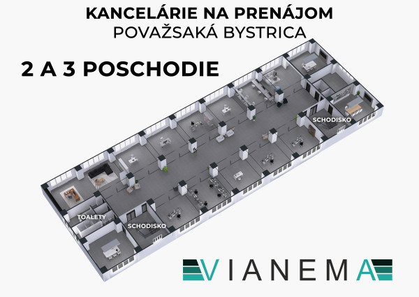IBA U NÁS! Kancelárske priestory na prenájom v Pov.Bystrici