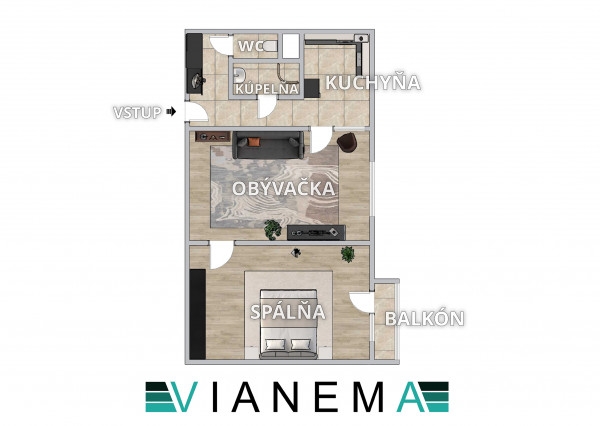 IBA U NÁS! Na predaj 2-izbový byt Bohdanovce, Košice-okolie