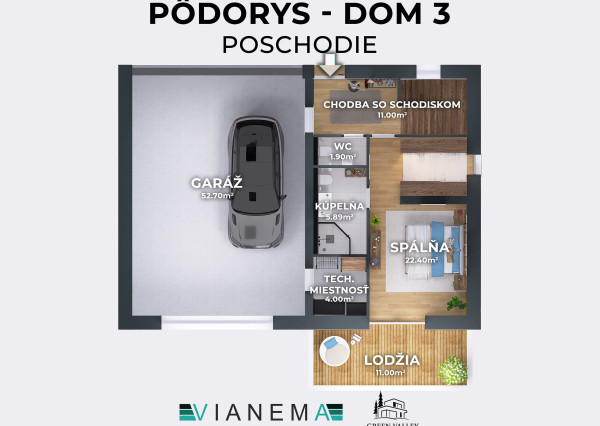 IBA U NÁS! 2 podľažný 4i rodinný dom s dvojgarážou,830m2 PB