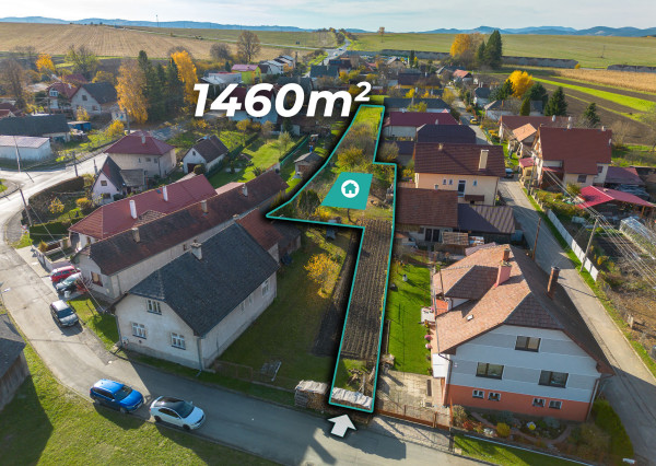 IBA U NÁS: Na predaj stavebný pozemok - 1460 m² v obci Mošovce
