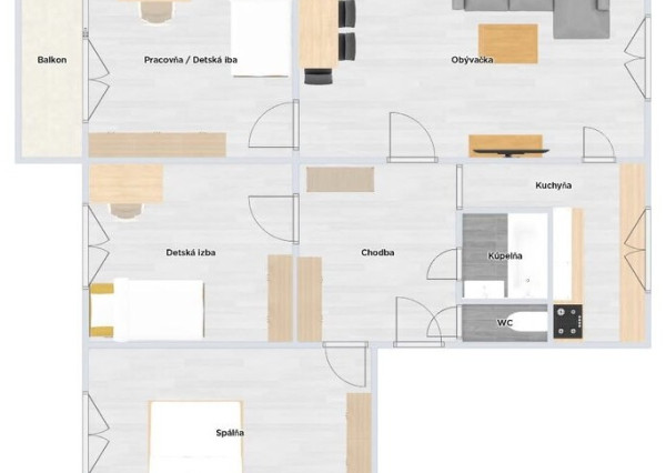 NA PREDAJ! 4 izbový byt, 80m2, loggia, Trieda SNP, Košice