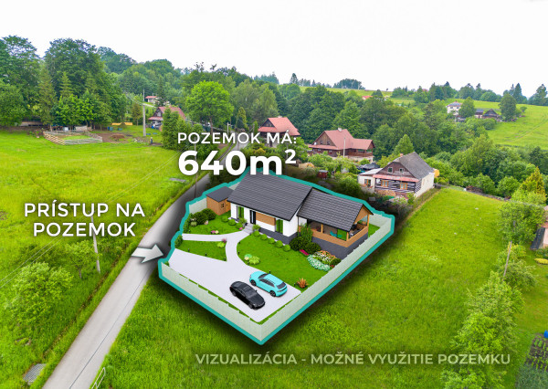 IBA U NÁS! Stavebný pozemok v obci Čierne, Čadca - 640 m²