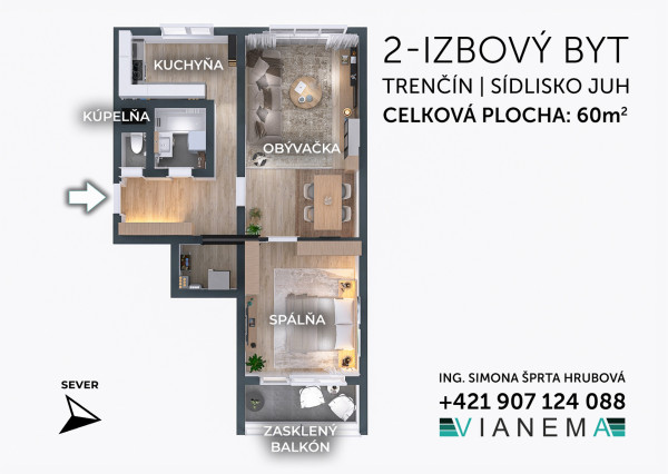 REZERVOVANÉ! Na predaj 2i byt Trenčín, Juh- Halalovka