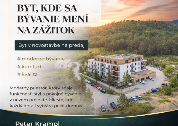 IBA U NÁS! Novostavba 3i bytu s TOP výhľadom, Pov.Bys.,71m2