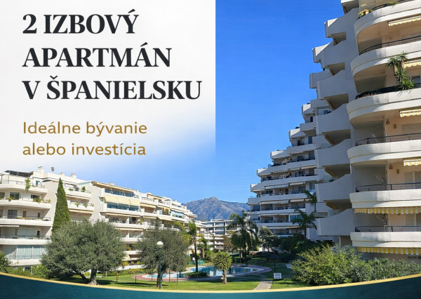 NA PREDAJ ŠPANIELSKO 2i apartmán 90m2 Costa del Sol,Marbella
