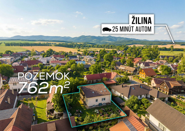 IBA U NÁS  Na predaj rodinný dom v obci Ďurčiná, 762 m2