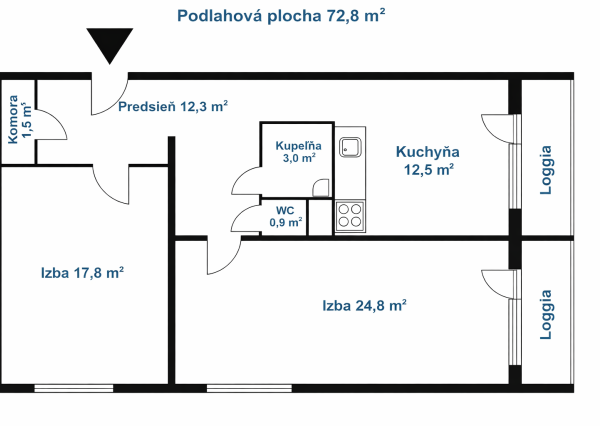 IBA U NÁS! Byt s  výmerou 75 m² ponúka komfortné bývanie