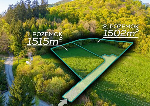 IBA U NÁS! Stavebný pozemok na chatu s výhľadom nad Belušou