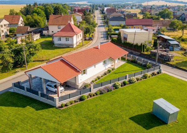 IBA U NÁS! Novostavba 4i. bungalov BYSTRIČANY okr. Prievidza