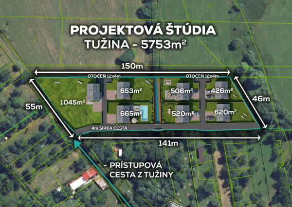 IBA U NÁS!Na predaj stavebné pozemky od 462m2, Tužina okr.PD