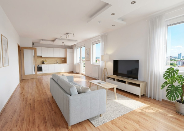 IBA U NÁS! 2 izbový byt  71m² + 2 balkóny + parkovacie stáie