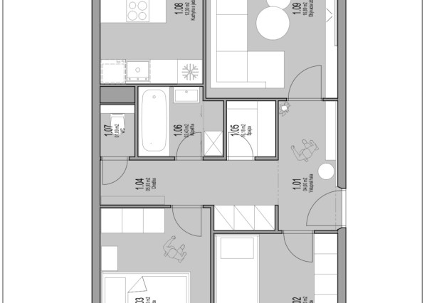 PRIPRAVUJEME! 3 izbový byt, loggia, Košice, Pražský typ