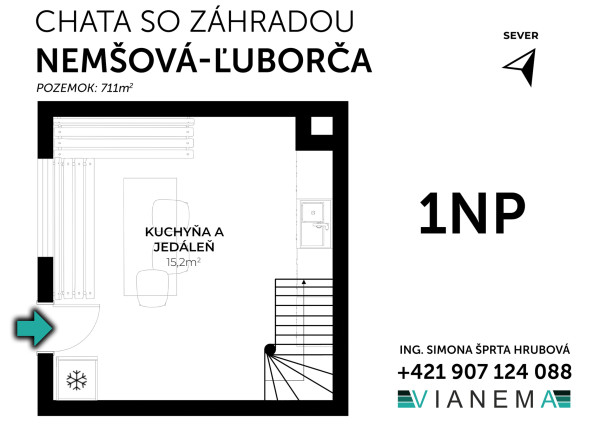 IBA U NÁS! Na predaj záhradná chatka so záhradou, 711 m2,Nemšová-Ľuborča