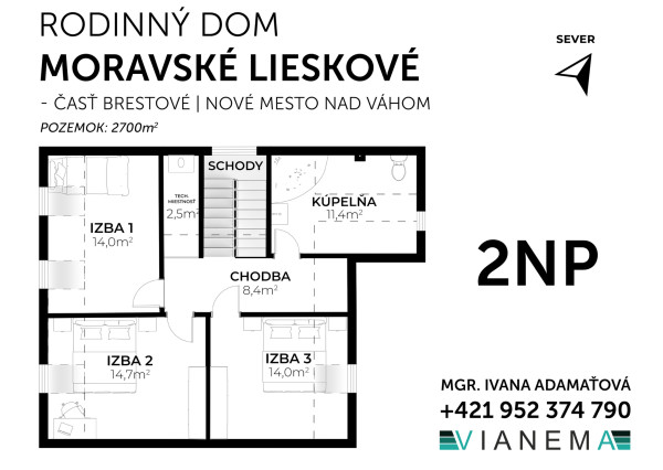 IBA U NÁS! 4-izbový rodinný dom, 140m2, Morav. Lieskové