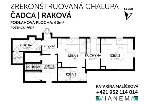 Na predaj tradičná zrekonštruk chalupa - Čadca Raková, 763m2