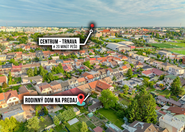 Útulny rodinný dom + prístavba + garáž, Kopánka Trnava