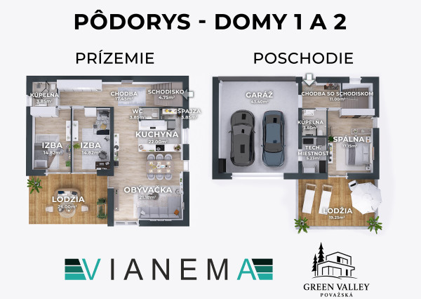 Novostavba 4i rodinného dom, Sladkovičová, Považská Bystrica