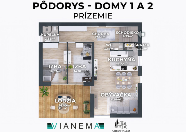 Novostavba 4i rodinného dom, Sladkovičová, Považská Bystrica