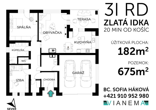 🏡 Luxusný nový 3-izbový bungalov s dvojgarážou