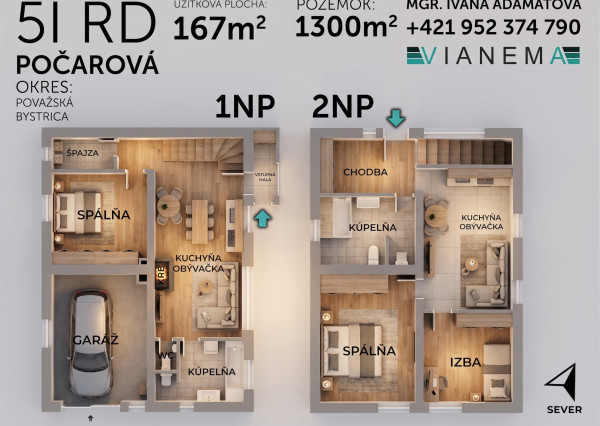 Nadštandardný 5-izbový dom s garážou a pozemkom 1 300 m²