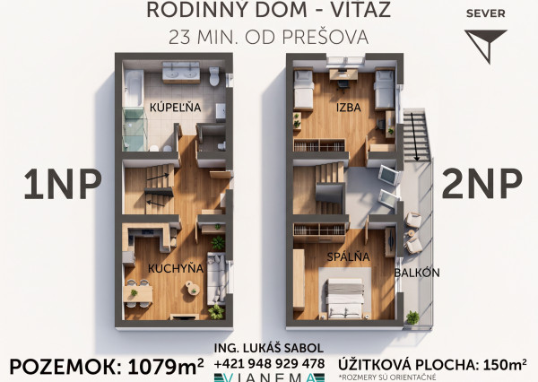 Praktický 3 izbový rodinný dom na dokončenie | Víťaz 🏡