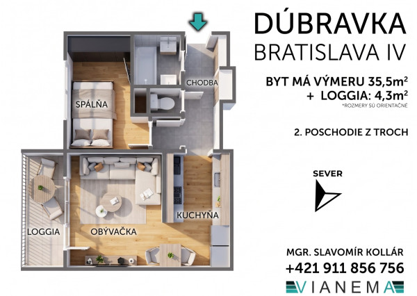 Krásny 1,5i byt v TOP lokalite Dúbravky!