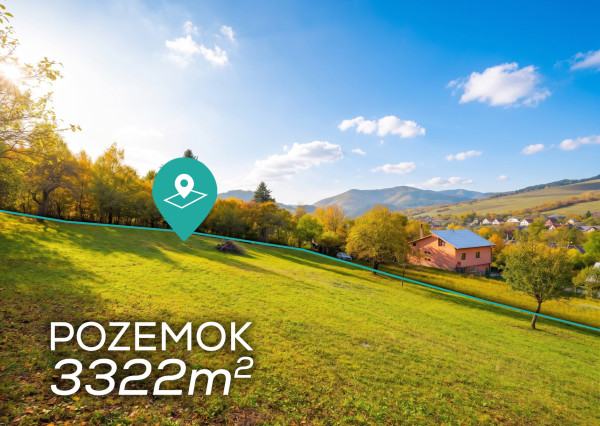 Väčší stavebný pozemok pri lese - okraj obce Dolná Mariková