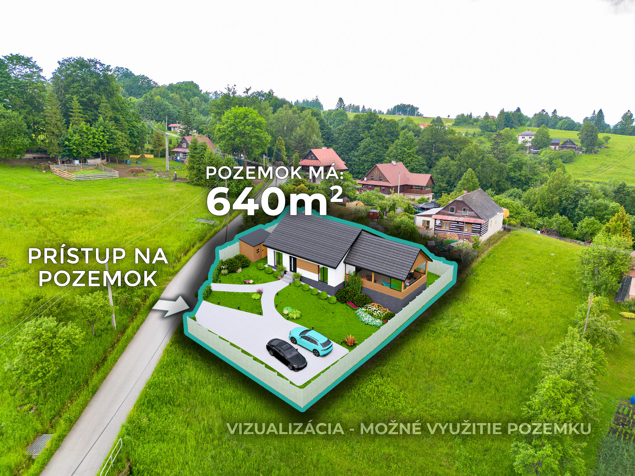 IBA U NÁS! Stavebný pozemok v obci Čierne, Čadca - 640 m²