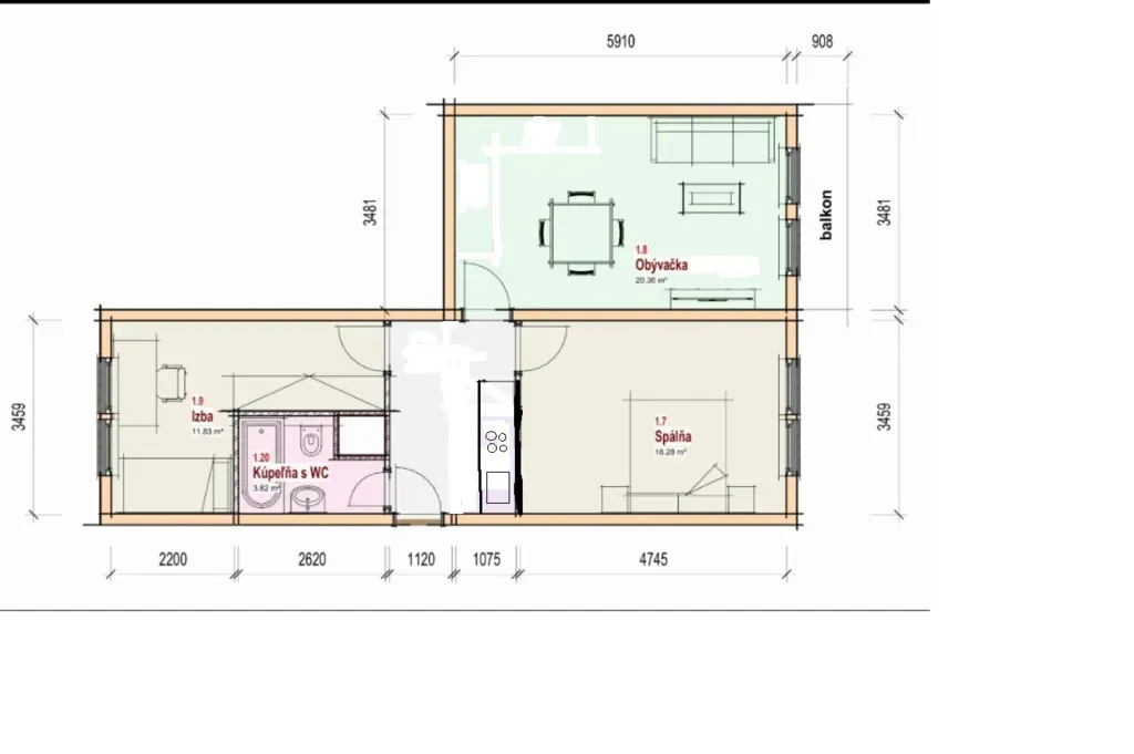 NA PREDAJ! 2i byt, Bratislava, Ružinov-Pošeň, Čmelíková ul.