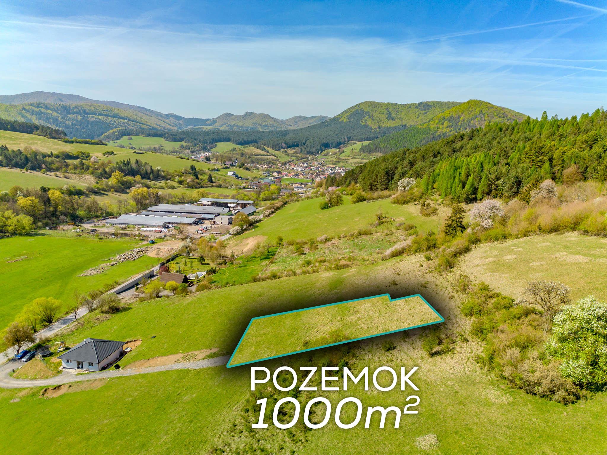 IBA U NÁS!  Veľký stavebný pozemok, 1.000m2, Prečín, PB