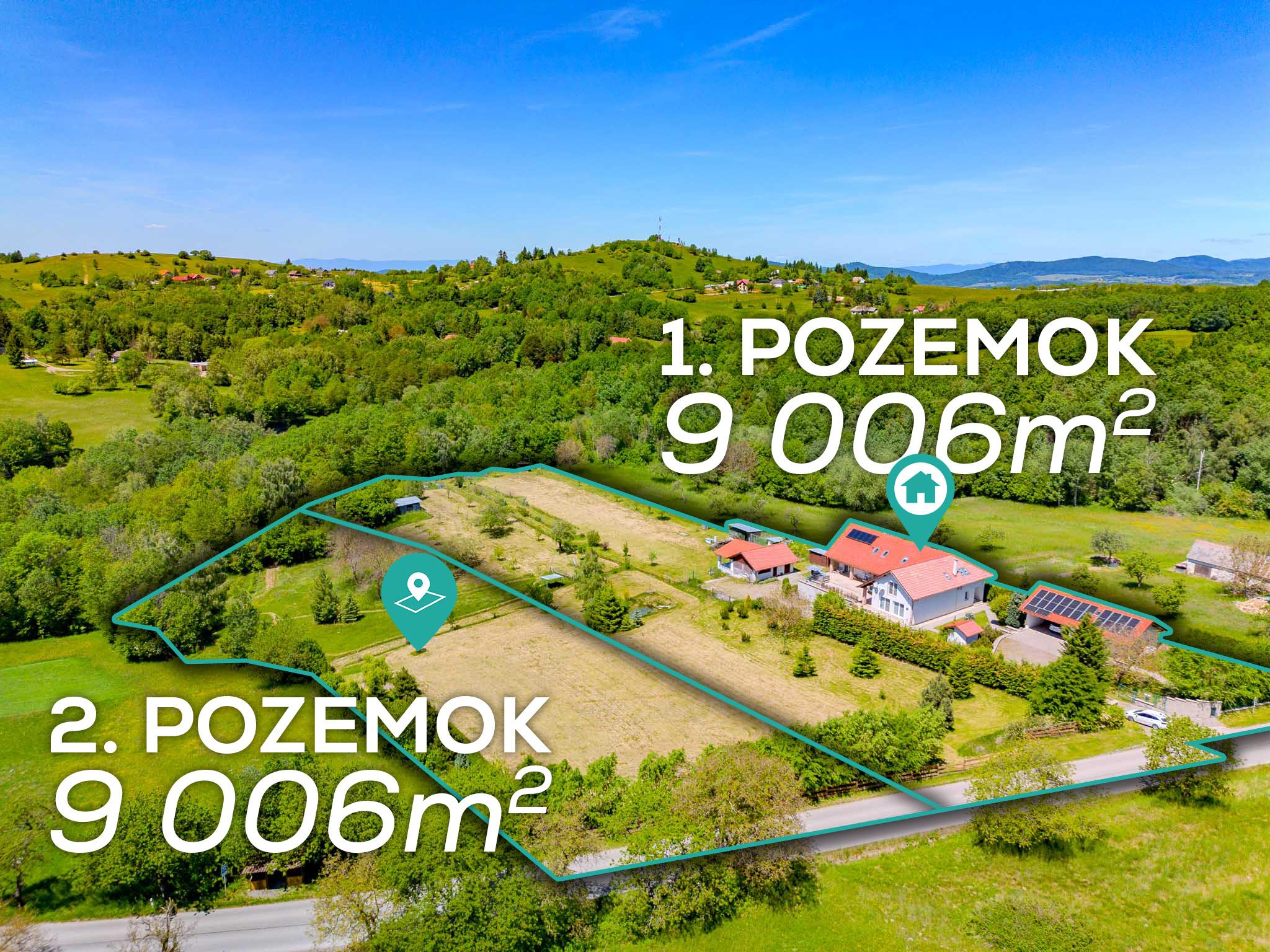 Na predaj veľký rekreačný pozemok, 9008m2, Nová Baňa