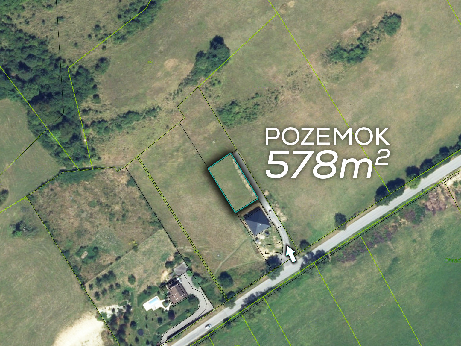 Krásny stavebný slnečný pozemok, 578m2, Prečín, PB